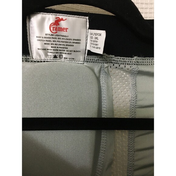 CRAMER Adult Football Game Pants Sz 3XL 7 Pads w/Hip, Tailbone, Thigh, Knee Pads - Picture 3 of 9